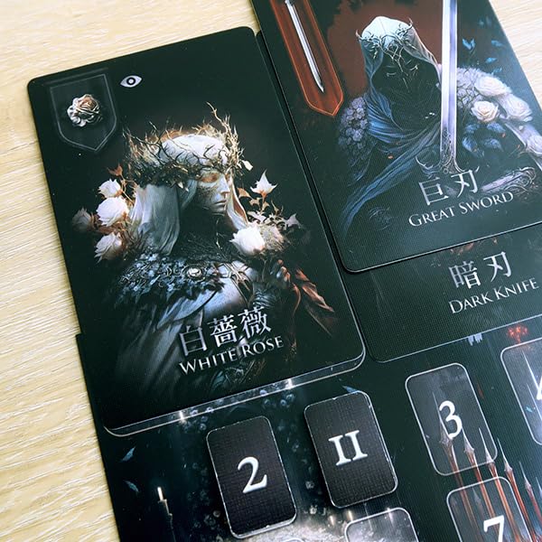 Blades & Rose Exciting Werewolf-Style Party Game for Family and Friends | 5-10 Players | Social Deduction Board Game | Include English Cards