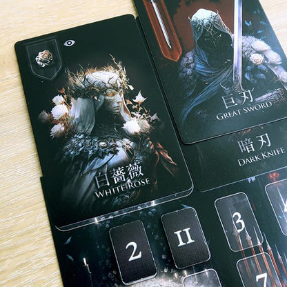 Blades & Rose Exciting Werewolf-Style Party Game for Family and Friends | 5-10 Players | Social Deduction Board Game | Include English Cards