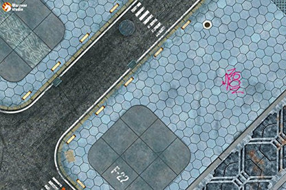 Warzone Studio 4' x 4' Double-Sided Rubber Battle Mat: Incorporation + Tempedus + Bag