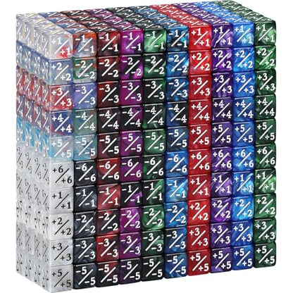 400 Pieces Magic Life Counter Token Dice Compatible with Magic Card Game Accessories CCG Creature Stats 12 Colors