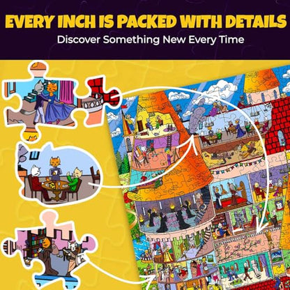 1000 Piece Puzzle for Adults – Jigsaw Puzzles for Adults 1000 Pieces | Knightly Cats Stunning Scenic Animal Puzzles - Premium Box Packaging - Extra Fun Challenges - Great Gift for Relaxation - color: Knightly Cats