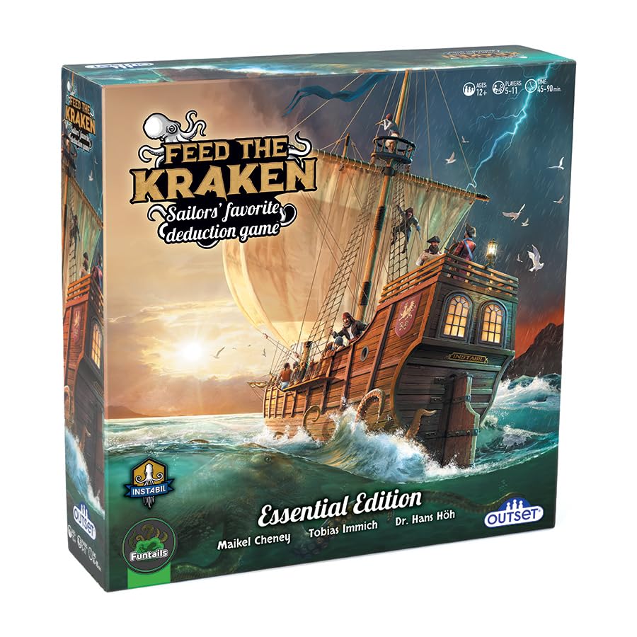 Outset Media Feed The Kraken Essential Edition - A Sailor's Favorite Deduction Game - for 5 to 11 Players Ages 12 and up