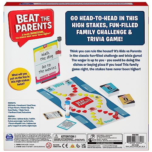 Spin Master Games, Beat The Parents Classic Family Trivia Game, Kids vs Parents for Ages 6 and up - color: Beat the Parents-older Version