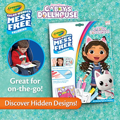 Crayola Gabbys Dollhouse Color Wonder Activity Set, Mess Free Coloring Pages for Toddlers, No Mess Activity, Toys & Gifts for Kids - style: Gabby's Dollhouse