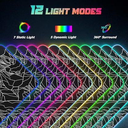 ITNRSIIET RGB Gaming Mouse Pad, Full Desk XL Extended Large Gaming Mousepad, 12 Lighting Modes 30% Thicker Big LED Desk Mat for Gamers, 32 x 12 inches, Starry Sky Moon - color: Starry Sky Moon