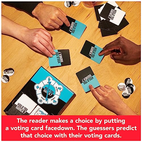 Spin Master Games, Would You Rather? Funny Party Card Game for College, Friendsgiving, Birthdays, & More, for Teens & Adults, 3-6 Players, for Ages 14 & Up - style: Would You Rather
