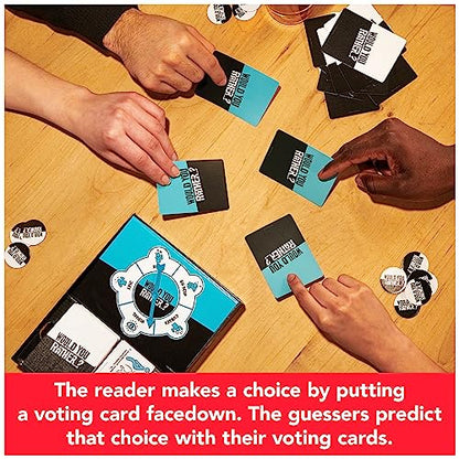 Spin Master Games, Would You Rather? Funny Party Card Game for College, Friendsgiving, Birthdays, & More, for Teens & Adults, 3-6 Players, for Ages 14 & Up - style: Would You Rather