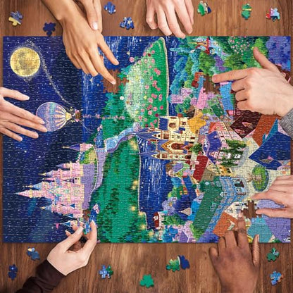 HUADADA 1000 Piece Puzzle for Adults, The Kingdom’s Silent Night, Eco Non-Glare Print, Puzzle 1000 Family Leisure & Gift - color: The Kingdom’s Silent Night