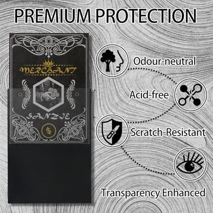 SANZIE Penny Card Sleeves Matte Card Sleeve Deck Card Protector Sleeves Trading Card Sleeve Fit for MTG, TCG, PTCG and Trading Cards 68 Count (Deep Gray) - color: Matt Deep-gray
