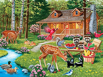 MasterPieces 400 Piece Jigsaw Puzzle for Adults, Family, Or Youth - Creekside Gathering - 18"x24" - style: Creekside Gathering