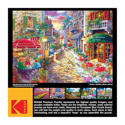 RoseArt - Kodak Premium - Late Afternoon in Italy - 1000 Piece Jigsaw Puzzle for Adults - style: Late Afternoon in Italy