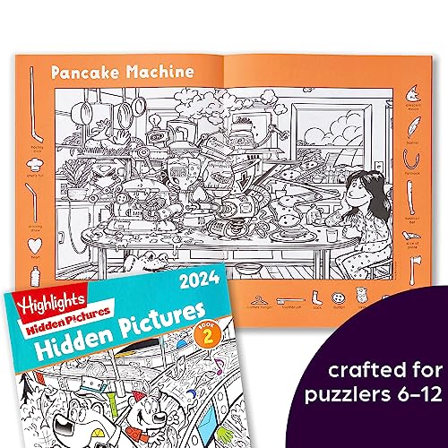 Highlights for Children Hidden Pictures 2024 Activity Books for Kids Ages 6 and Up, 4-Book Set of Travel-Friendly Screen Free Seek and Find Fun, Books Double as Coloring Books