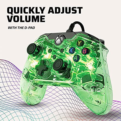 PDP Afterglow LED Wired Game Controller - RGB Hue Color Lights - USB Connector - Audio Controls - Dual Vibration Gamepad- Xbox Series X|S, Xbox One, PC