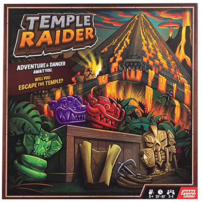 Temple Raider Board Game | Jakks Wild Games | Strategy Board-Game | Family Dice Game for Adults and Kids | 2 to 4 Players | Average playtime 25-45 minutes | Ages 8+