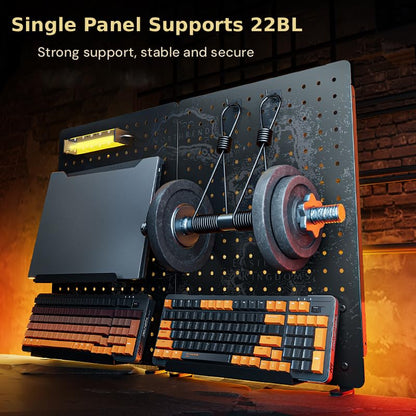 Blizzard Wow Official Licensed Heavy Duty Metal Pegboard 2 Pack Peg Board | Black Pegboards Wall & Desktop Organizer, Pegboard Panels with 7 Kinds of Accessories, Map of Azeroth, 22.8 * 16.6in - size: 22.8" * 16.6"-2 Pack