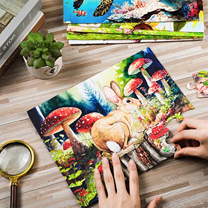 Liliful 6 Pack 16 Pcs Large Puzzles for Seniors Wooden Dementia Puzzles Alzheimer Puzzles Easy Puzzle for Elderly 12.6 x 9.45 Inch Jigsaw Puzzle for Adults Alzheimer's Products Activities