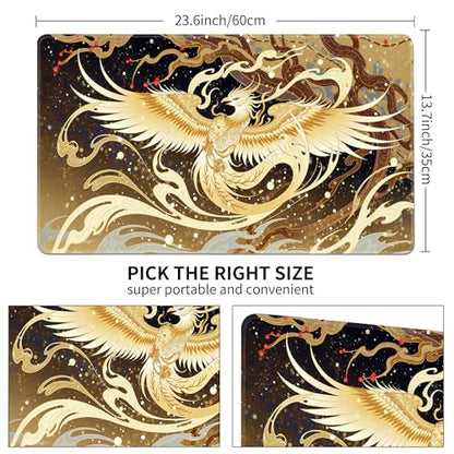 MTG Playmat Non-Slip Rubber Backing Printing Commander Board Game Desk Mat Duel Mat TCG PTCG Playmat 24x14 inches and Free Storage Bags (Bird, 24"X14") - color: Bird, size: 24"X14"