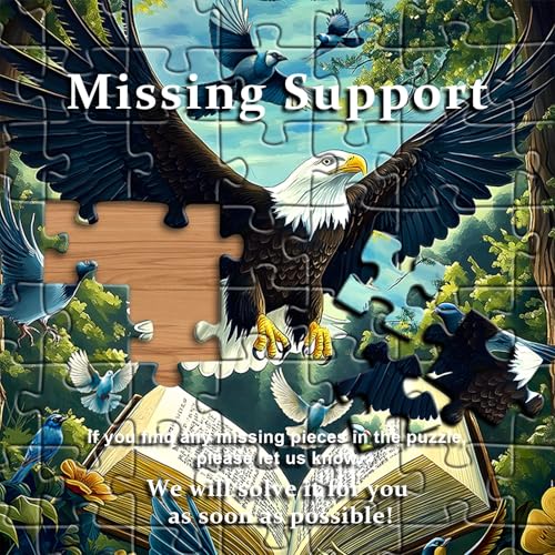 Eagle Puzzles for Adults 1000 Pieces, Fantasy Book Nature Forest Plant Puzzle, Animal Bird Bald Eagle Flower Challenge Jigsaw Puzzle - style: Book Eagle Puzzles
