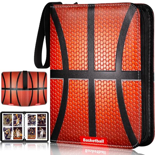 RONMONG Basketball Card Binder,2025-2026 Sports Trading Card with Sleeves Holder Album,440 Pockets Basketball Card Holder Sheets Display Storage Protectors for Collectors Boys and Girls Gift - color: basketball-style 3, size: 440