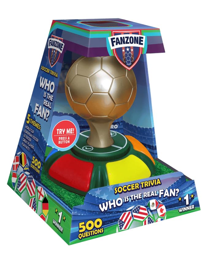 Ultra Pro Fanzone Soccer Trivia Game - Who is The Real Fan? Soccer Ball Games | for Passionate Soccer Fans | Soccer Toys with Virtual Game Master, 2-5 Players | Soccer Lovers