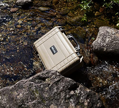 MEIJIA All Weather IP67 Waterproof Hard Camera Case,Hard Protective Case,Hard Case with Customizable Foam,Fit Use of Drones,Camera,Equipments,Pistols(Desert Tan,18.5 x14.06x6.93inches) - color: Desert Tan, size: 18.5 x14.06x6.93inches