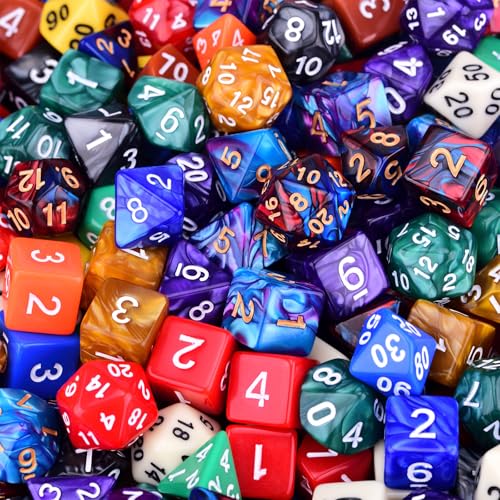 Extended Dice RPG Set | 15 x 31 Polyhedral Dice (465 Piece) for DND5E Tabletop Adventure Games (15 Colors - Classic) - color: 15 Colors - Classic