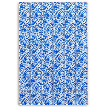 Yellow Mountain Imports American Mahjong Set, Chinoise II with Floral Blue Soft Case - All-in-One Racks with Pushers, Wright Patterson Betting Coins, Dice, & Wind Indicator - color: Chinoise
