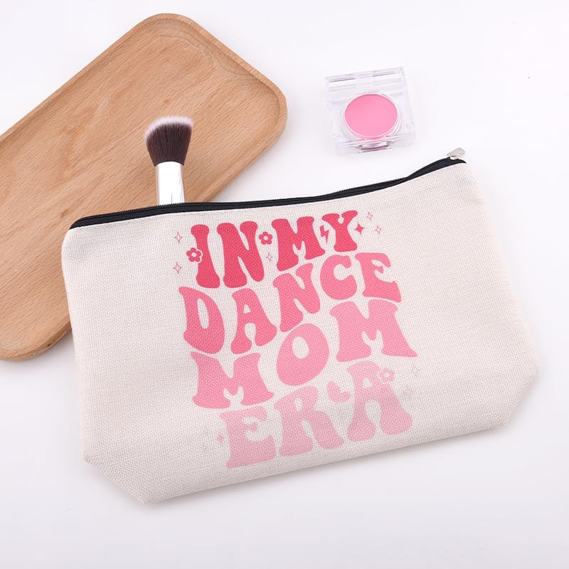 In My Dance Mom Era Makeup Bag Zipper Dance Mom Cosmetic Pouch for Mommy Mothers Day Gifts Dancing Mama Makeup Storage Bag Dancing Teacher Mama Appreciation Gifts Travel Toiletry Organizer - color: Dance Mom