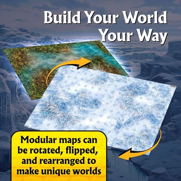 Arcknight The Textures Pack 2 Roleplaying Battlemaps; 16 Modular RPG Maps in 8 Double-Sided Pages, 1" Square Grid, Modular & Versatile Design for Tabletop Gaming - for Dungeons & Dragons & Pathfinder - style: Textures 2