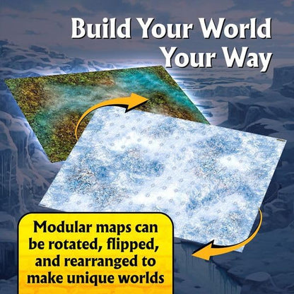Arcknight The Textures Pack 2 Roleplaying Battlemaps; 16 Modular RPG Maps in 8 Double-Sided Pages, 1" Square Grid, Modular & Versatile Design for Tabletop Gaming - for Dungeons & Dragons & Pathfinder - style: Textures 2