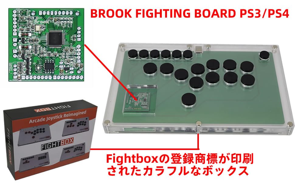 FightBox B1-PS Ultra-Thin All Buttons Leverless-Style Arcade Joystick Fight Stick Game Controller For PS4/PS3/PC Hot-Swap Cherry MX