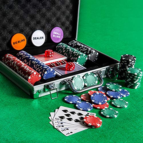 Poker Chip Set - 200PCS Poker Chips with Aluminum Case, 11.5 Gram Chips for Texas Holdem Blackjack - style: 200pcs