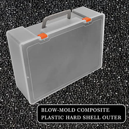 Miniature Storage Sturdy Carrying Figure Case -108 Slot Figurine Minature Carrying Case Compatible with D&D and More (Transparent) - color: Black