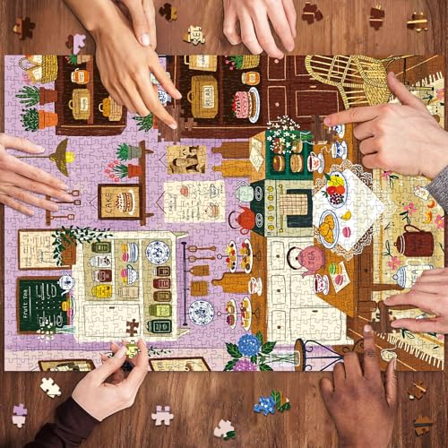 1000 Piece Jigsaw Puzzles for Adults, Kitchen Puzzle with 1:1 HD Poster, Precise Interlocking, Letter Markings on Back, Dust-Free, Stress Relief & Ideal Family Game Gift - color: Kitchen