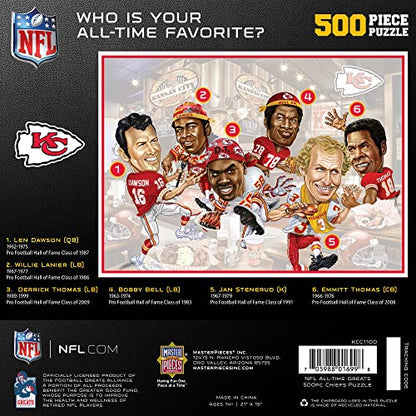 MasterPieces 500 Piece Sports Jigsaw Puzzle for Adults - NFL Kansas City Chiefs All-Time Greats - 15x21 - style: Kansas City Chiefs