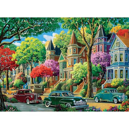 500 Piece Puzzle for Adults,Urban Street Jigsaw Puzzle for Adults Elderly, Birthday Party for Family, Funny Puzzle, Challenging Games 20.5×15 in - style: Urban Street