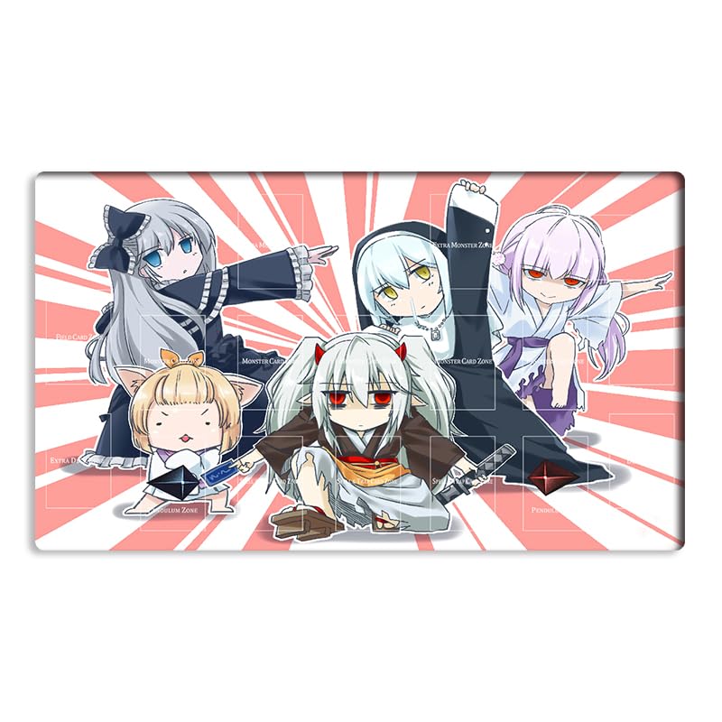 New Mlikemat Playmat Ghost Belle & Haunted Mansion TCG CCG OCG Trading Card Game Mat with Zones + Free Bag (ZD014-162-A)