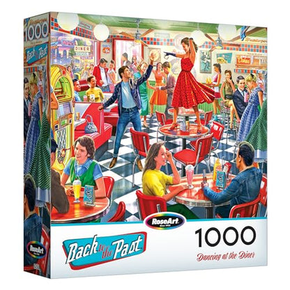 RoseArt - Back to The Past - Dancing At The Diner - 1000 Piece Jigsaw Puzzle for Adults - style: Dancing at the Diner