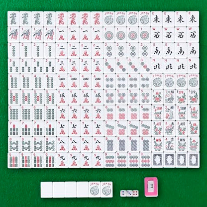 Nova Microdermabrasion American Mahjong Mah Jongg Set 166 Tiles 4 All-in-One Color Rack/Pushers Soft Bag Full Size Complete Mahjongg Ma Jong Set (Blue) - color: Blue