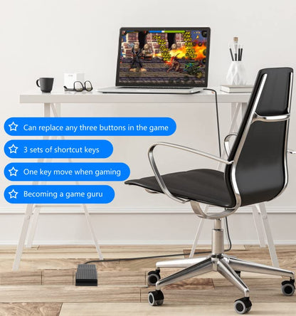 iKKEGOL Upgraded USB Foot Switch Single Pedal Mechanical Control Footswitch Map Mouse Keyboard Hotkey Combination Key Press Simulator Program Page Turner Game Transcription HID