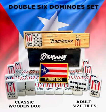Puerto Rico Dominoes Set Gift Domino de Puerto Rico Rican Boricua Domino Adult Accessories