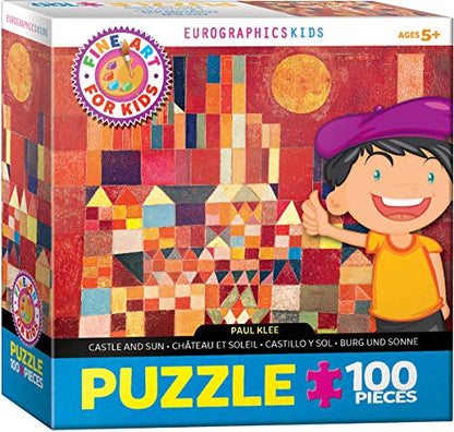 EuroGraphics Castle and Sun by Paul Klee 100-Piece Puzzle, Multi - size: 100 Piece Puzzle, style: EuroGraphics Castle and Sun by Paul Klee 100-Piece Puzzle