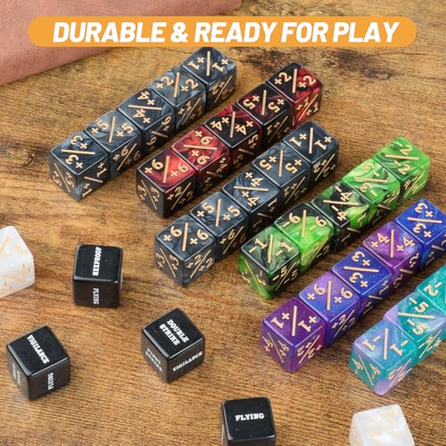 500 Pieces MTG Counter Bulk Keyword Counters Life Counter Tokens Dice Buff Tokens Compatible with Magic Card Game Accessories CCG Creature Stats - style: Arcane Sigil