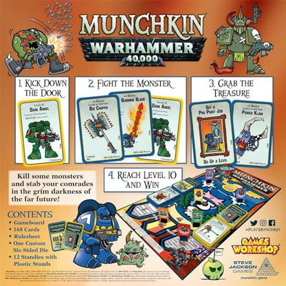 Steve Jackson Games Munchkin Warhammer 40,000 | Strategic Battles with Warhammer Crossover Humor, Grimdark Parody for 3-6 Players, Ages 12+, 60-120 Minutes - style: Munchkin: Warhammer 40000