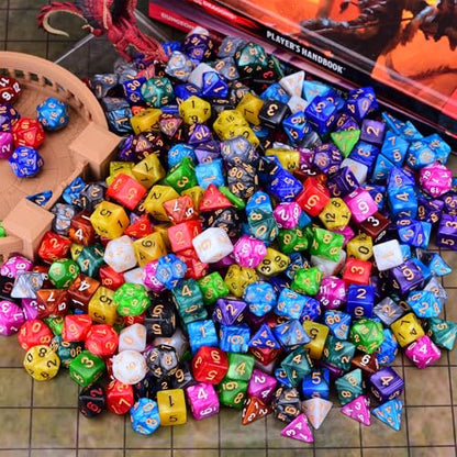 Extended Dice RPG Set | 15 x 31 Polyhedral Dice (465 Piece) for DND5E Tabletop Adventure Games (15 Colors) - color: 15 Colors