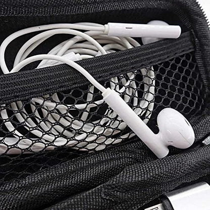 USB Flash Drive Case Bag, EVA Shockproof, Pressure Proof and Waterproof Hard Carrying Travel Case Bag for USB Cable, Earphones, Memory Cards, U Disk, Keys, Money - Black