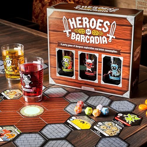 Rollacrit Heroes of Barcadia Board Game – Battle Monsters and Gain Loot with the Liquid Life System