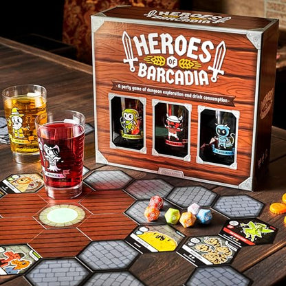Rollacrit Heroes of Barcadia Board Game – Battle Monsters and Gain Loot with the Liquid Life System
