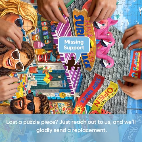 3 Pack 500 Piece Puzzle for Adults Colorful Scenic Jigsaw Puzzle Set Village Beach Sunset Puzzles for Teens Seniors Landscape Puzzles with Letters on Back Relaxing Family Game Gift 20.5 x 15 Inch