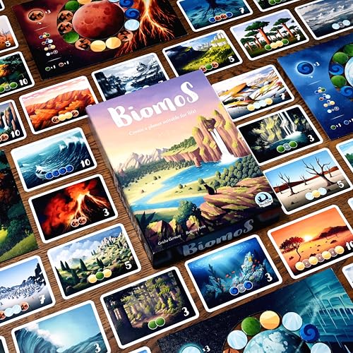 Biomos Board Game | Nature Strategy Game for Families and Solo Play | Build the Most Biodiverse Planet | 1-4 Players | Age 8+ | 20 Min
